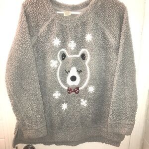 Faded Glory size large sequin detailed plush sweatshirt.